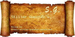 Stiller Gusztáv névjegykártya