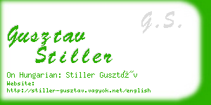 gusztav stiller business card